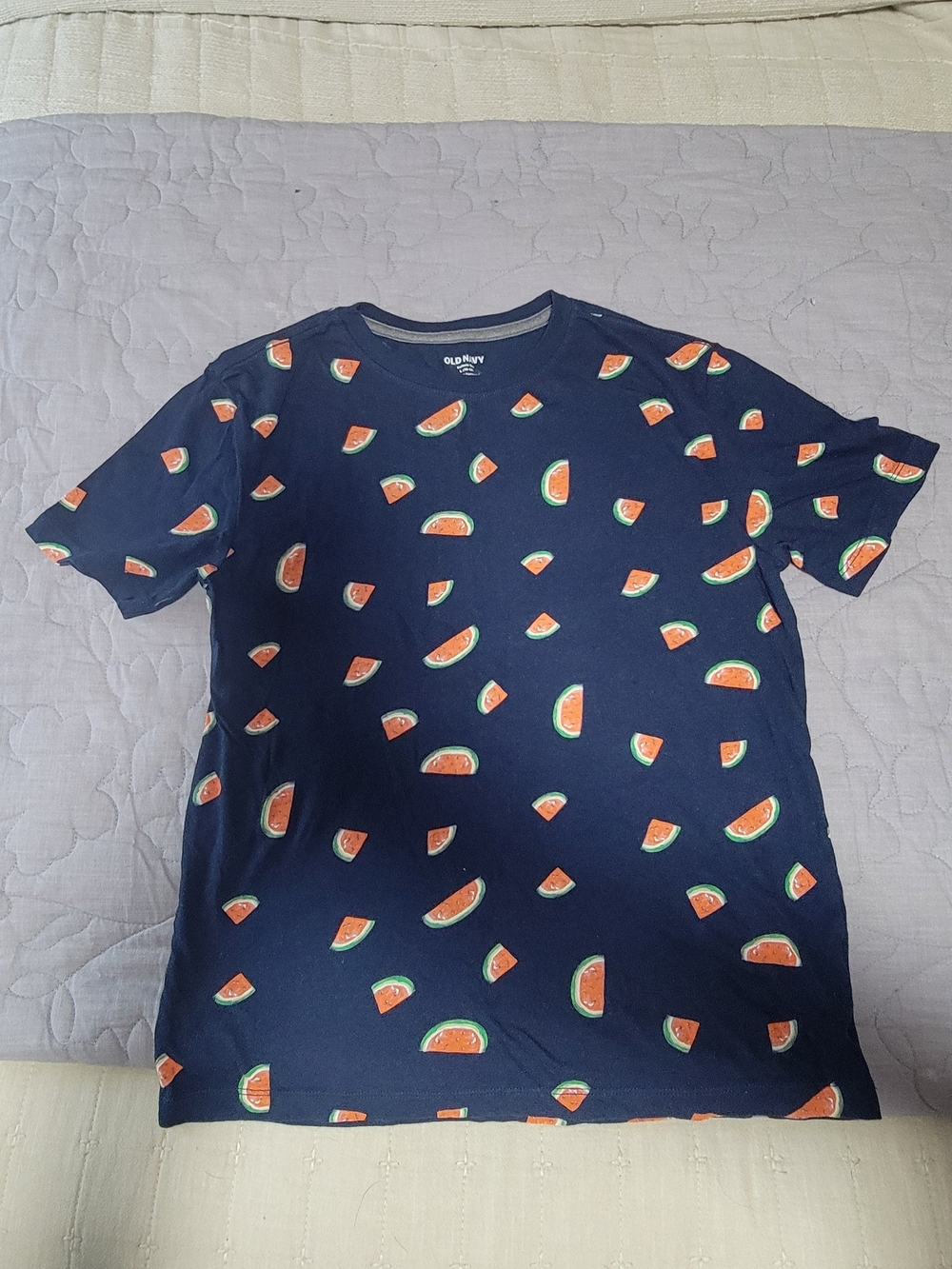 Old Navy Navy Blue Watermelon Print Short Sleeve Tee